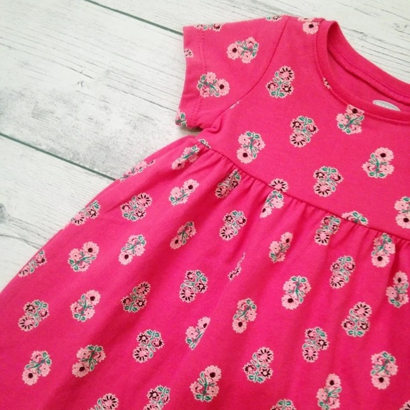 Pink Floral Short Sleeve Dress - Size 3-6 Months - Picture 4 of 4